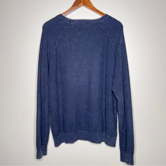 Thomas Sterling London New York Navy Crewneck Pullover Sweater Cotton Mens XL - Picture 3 of 8